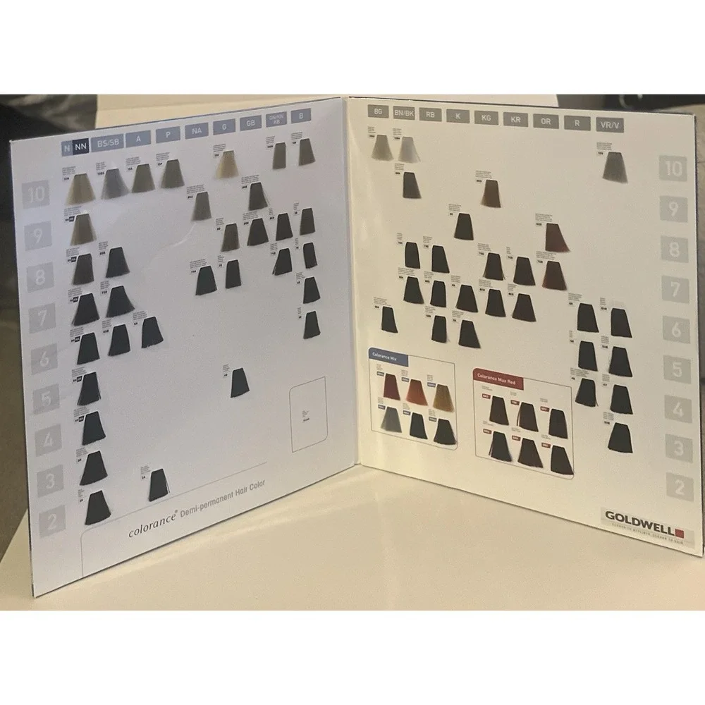 Goldwell Colorance Hair Color Swatch Book Shade Chart Professional Salon Blue